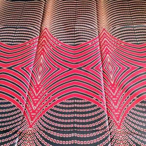 Red Black African Fabric - 12 Yards